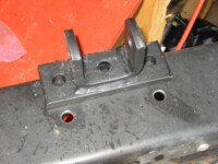 Tow bar bracket mounting holes