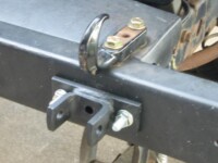 Tow bar brackets installed