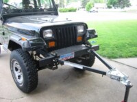Tow bar installed
