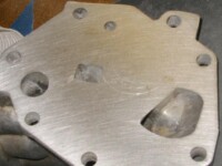 Oil pump cover after sanding