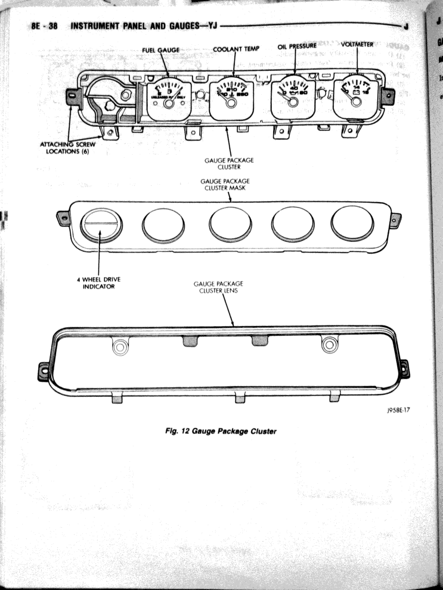 Jeep Wrangler Instrument Cluster Manual