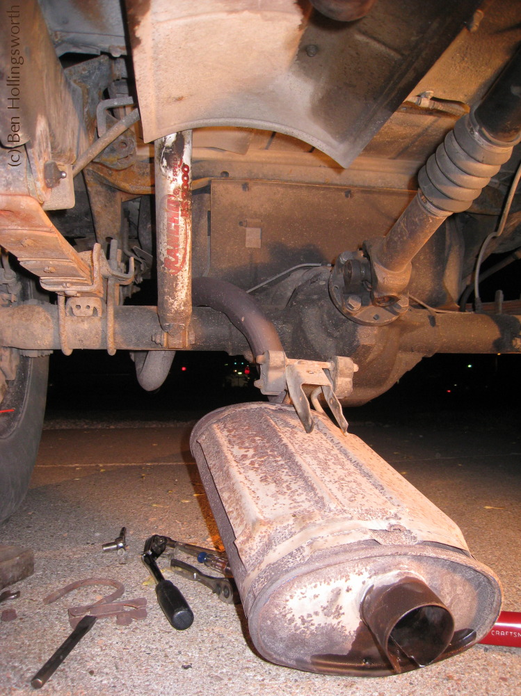 Installing a new cat-back exhaust on a '95 Jeep Wrangler (YJ) – 