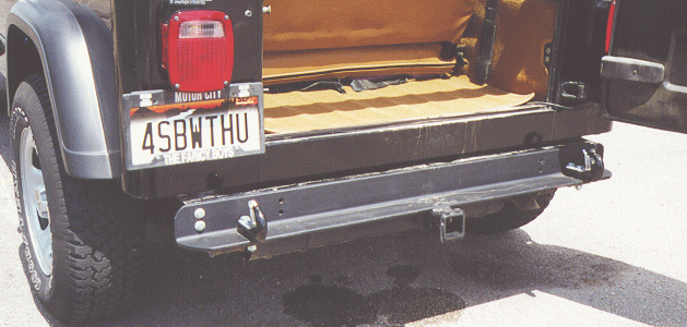 Custom Rear YJ Bumper with Tow Hooks