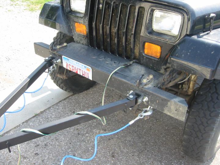 Flat Towing a Jeep Wrangler: Tow Bar Brackets and Trailer Light Wiring –  