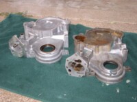 Front side of new & old timing covers