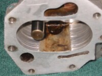 Old, scored oil pump cavity