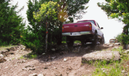 Cory climbing ledges