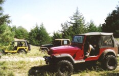 Darrel's, Ben's, and Jim's Jeeps at above campsite