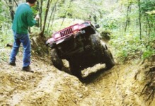 Jim Davis posing in the trench