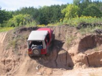 Dusty playing by the lake
