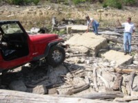 Zack playing by the lake