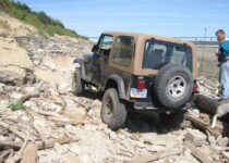 Ben playing by the lake
