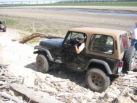 Ben playing by the lake