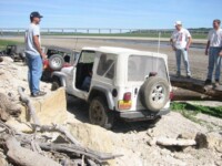 Bob playing by the lake