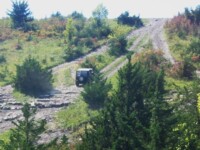 Ethan climbing a hill