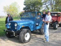 Ben & Micah by Micah's favorite blue CJ-5