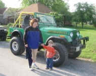 Stacy & Micah by a nice CJ-5