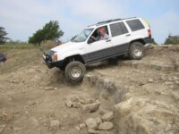 ZJ descending the ledges