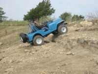 CJ-5 climbing the ledges