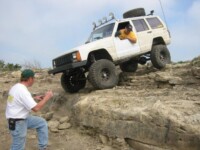 XJ descending the ledges