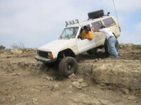 XJ descending the ledges