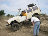 XJ descending the ledges