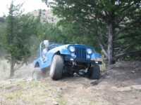 CJ-5 climbing a ledge