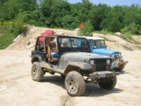 Ben's YJ and an FJ-40 in the quarry