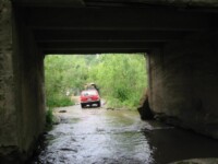 Jerry through a tunnel
