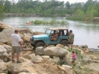 Jerry & John watch Dave Stauffer's TJ in the quarry