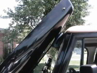 Padding the hood with a rag